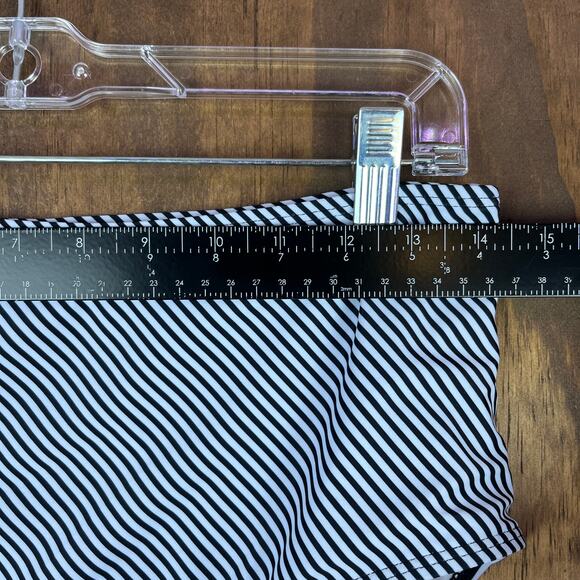 Yonique Women Swimsuit Green Gray Stripe 2 Piece Tankini Tummy Control Stretch L - Picture 9 of 12